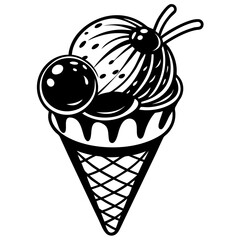 ice-cream illustrations vector art isolated white background