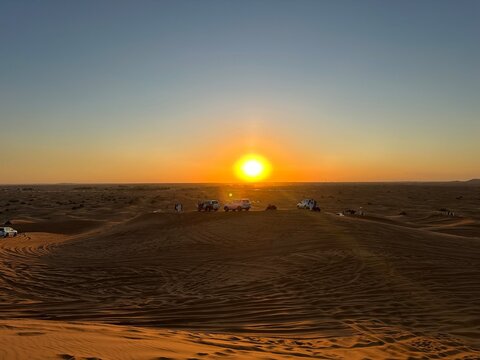 sunset in the desert