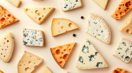 Assorted Cheese Selection  Gourmet Cheese Variety Top View