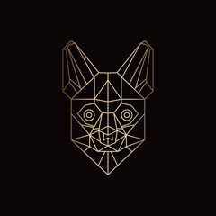 Geometric Luxury Dog Pet Logo Design Inspiration