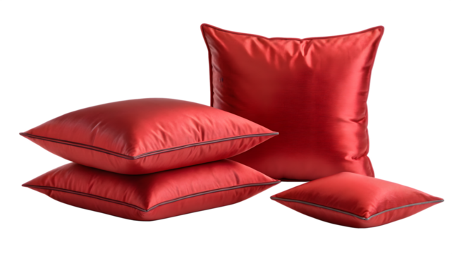 red sofa isolated on white background