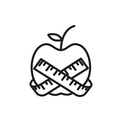 Dieting icon Symbol mark in Outline style