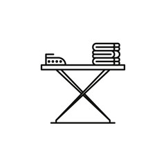 Ironing board icon Symbol mark in Outline style