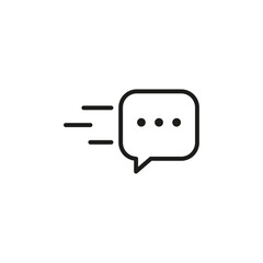 Quick Message icon Symbol mark in Outline style