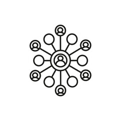 Fototapeta premium Stakeholders icon Symbol mark in Outline style