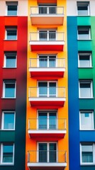 Obraz premium Rainbow Building Facade 