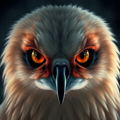 Naklejka premium close up of an eagle the intensity and concentration in the bird's gaze.
