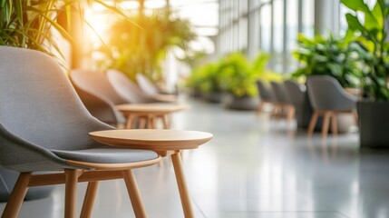 Fototapeta premium Tranquil Healthcare Facility with Modern Seating