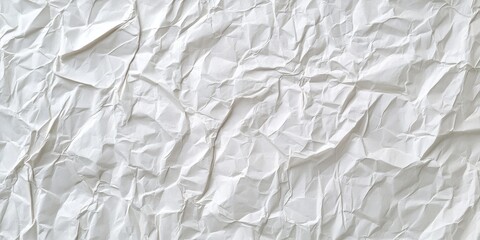 Fototapeta premium Crumpled White Paper Texture Background Design Craft