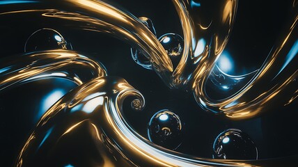 Abstract 3D Background with Dynamic Shapes and Vibrant Colors