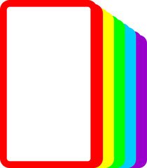 Colorful Rainbow Letter Alphabet Vector Element I