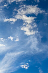 Fototapeta premium Cielo Abierto con Nubes con Viento en Vertical 