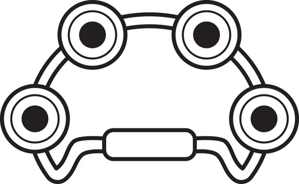 recommend clip art: Tamborine musical instrument line art style