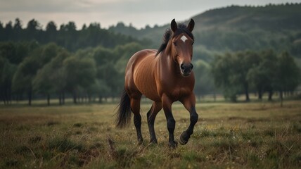 Fototapeta premium Majestic Horse in Field