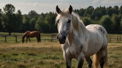 Fototapeta premium Majestic Horse in Field