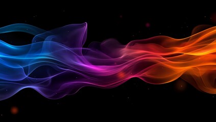 Fototapeta premium Abstract Colorful Smoke Waves: A Digital Art Masterpiece