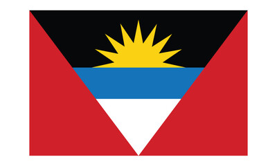 Antigua and Barbuda flag transparent png. Symbol Antigua and Barbuda ,template for banner,card,advertising ,promote, vector illustration