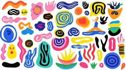 Colorful Abstract Shapes and Patterns for Creative Projects