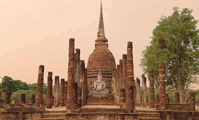 Temple in Sukothai in Thailand