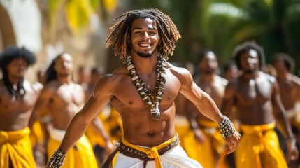 Celebration of Black Consciousness Day with Vibrant Afro-Brazilian Capoeira Dance Performance - Suitable for Culture Day and Carnival