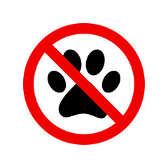 No pets allowed sign