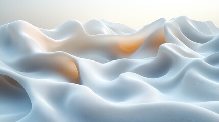 Obraz premium An elegant wavy pattern flows across a white background, creating a modern and minimalistic design.