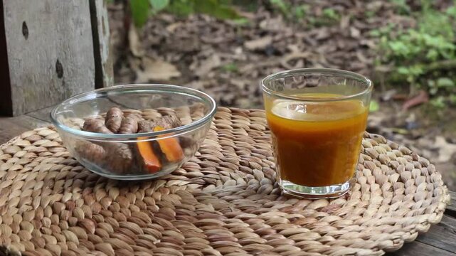 Jamu Kunyit asam or Kunir Asam or Tumeric Tamarind Juice