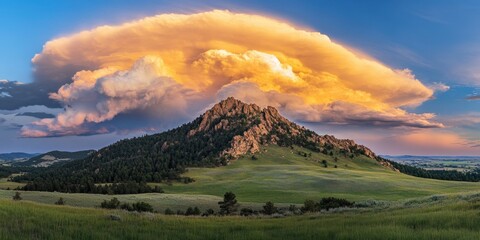 Obraz premium Endless cloud movement Rocky ridge Time-lapse of clou