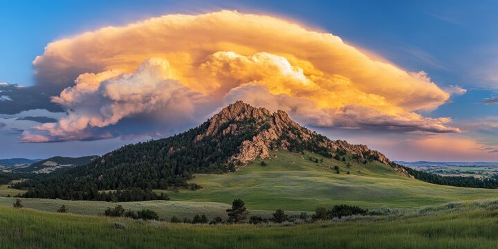 Endless cloud movement Rocky ridge Time-lapse of clou