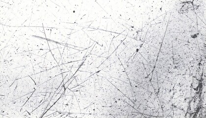 白い背景に広がる掠れた線と粒子の抽象テクスチャ