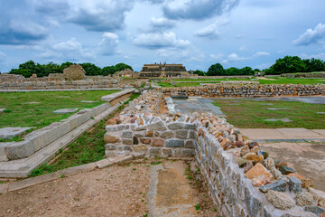 The Royal enclosure at Hampi India. The Royal enclosure is the core of the Royal centre of the ancient city of Vijayanagara.