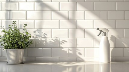 Modern Kitchen With White Tiles