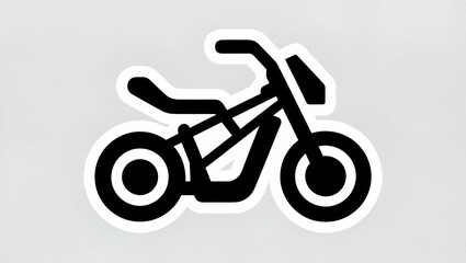 Fototapeta premium Title: Phoenix A Simplified Bold Black Motorcycle Icon