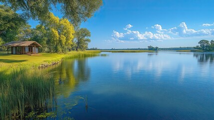 Gazing across a vast body of water, one can appreciate the serene beauty and ecological importance of such natural landscapes.