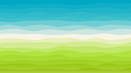 Obraz premium Blue, white and green coloured wave patterned background with a flowing design