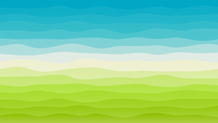 Obraz premium Blue, white and green coloured wave patterned background with a flowing design
