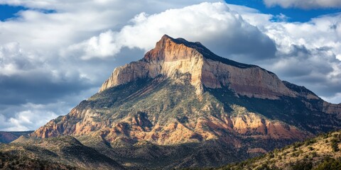 Naklejka premium rolling in Jagged mountain peak Time-lapse of 