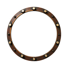 Obraz premium Steampunk border circle PNG transparent background