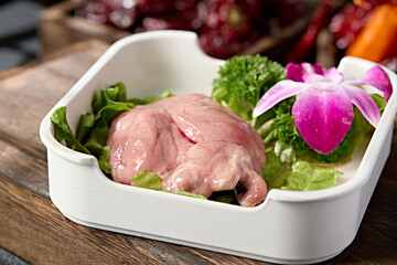 Hot pot ingredients fresh pig brain