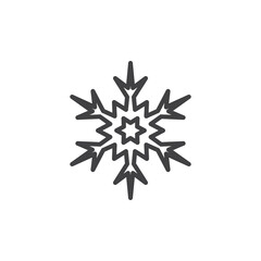 Snowflake line icon