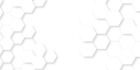 Abstract White Hexagonal Background. Luxury White Pattern. Vector Illustration. 3D Futuristic minimal honeycomb mosaic white background. geometric mesh cell texture. modern futuristic wallpaper.