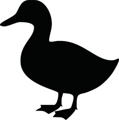 black silhouettes isolated of ducks. Ducks vector illustration. Ducks art work.