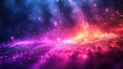 Fototapeta premium Purple neon light glowing against a dark night sky, creating a vibrant scene.