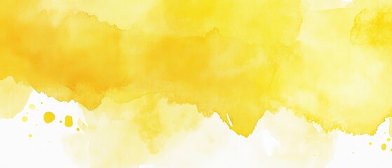 Obraz premium Vibrant yellow watercolor background for creative design projects, seamless hand-painted texture, bright artistic yellow wash vector, fluid brushstrokes for graphic design, cheerful.