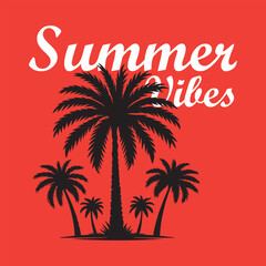 summer holiday background with palms