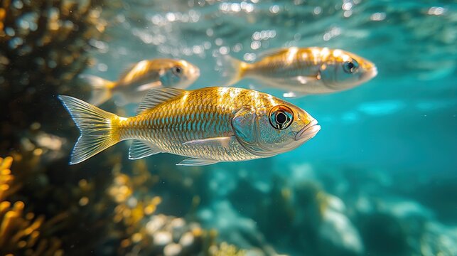 Silversides swim through vibrant mangroves, emphasizing the importance of marine biodiversity and conservation efforts.