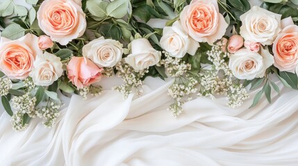 Romantic Floral Bouquet in Soft Pastel Tones