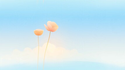 Dandelion Blossom in a Summer Meadow Under a Blue Sky