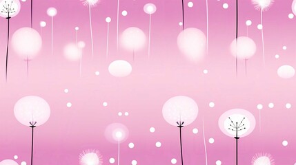 Bright Pink Christmas Bokeh Decoration Vector Illustration with Snow and Stars