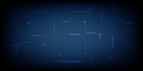 Fototapeta premium Abstract technology background. Futuristic digital space technology concept.